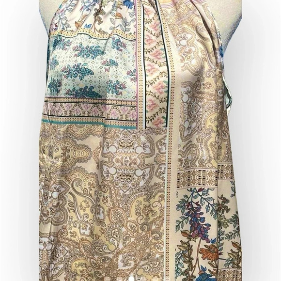 Rachel Zoe | Paisley Patchwork Tie-Back Sleeveless Blouse (L) - Picture 2 of 9